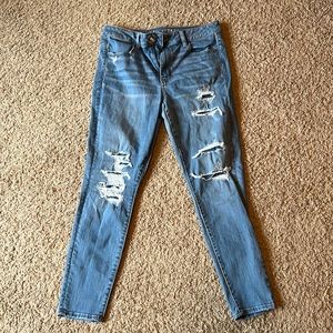 American Eagle skinny ripped jeans
